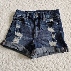 Aeropostale womens denim shorts distressed 6 small